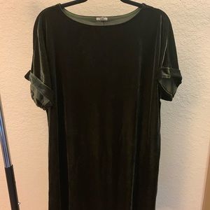 Velvet t-shirt dress